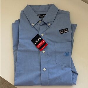 Chaps Men's Light Blue Casual Button Down Shirt